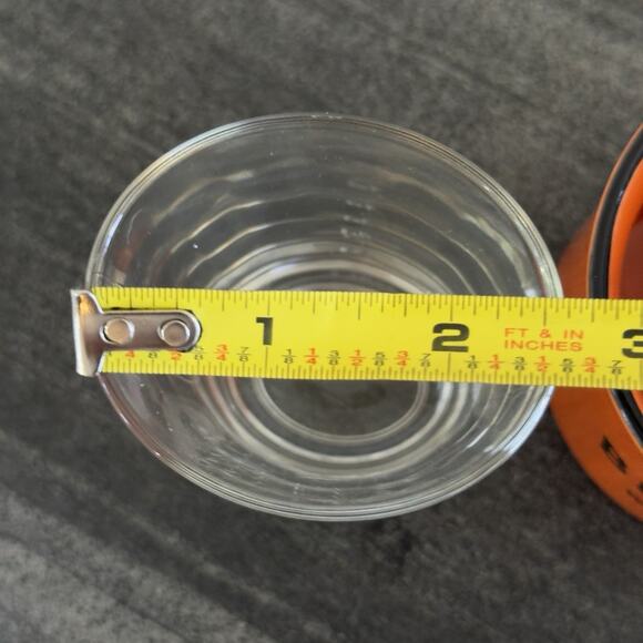 BULLEIT Bourbon Lot x2 Oval 4" Glass & Ceramic Campfire Mug FRONTIER WHISKEY - Picture 5 of 6